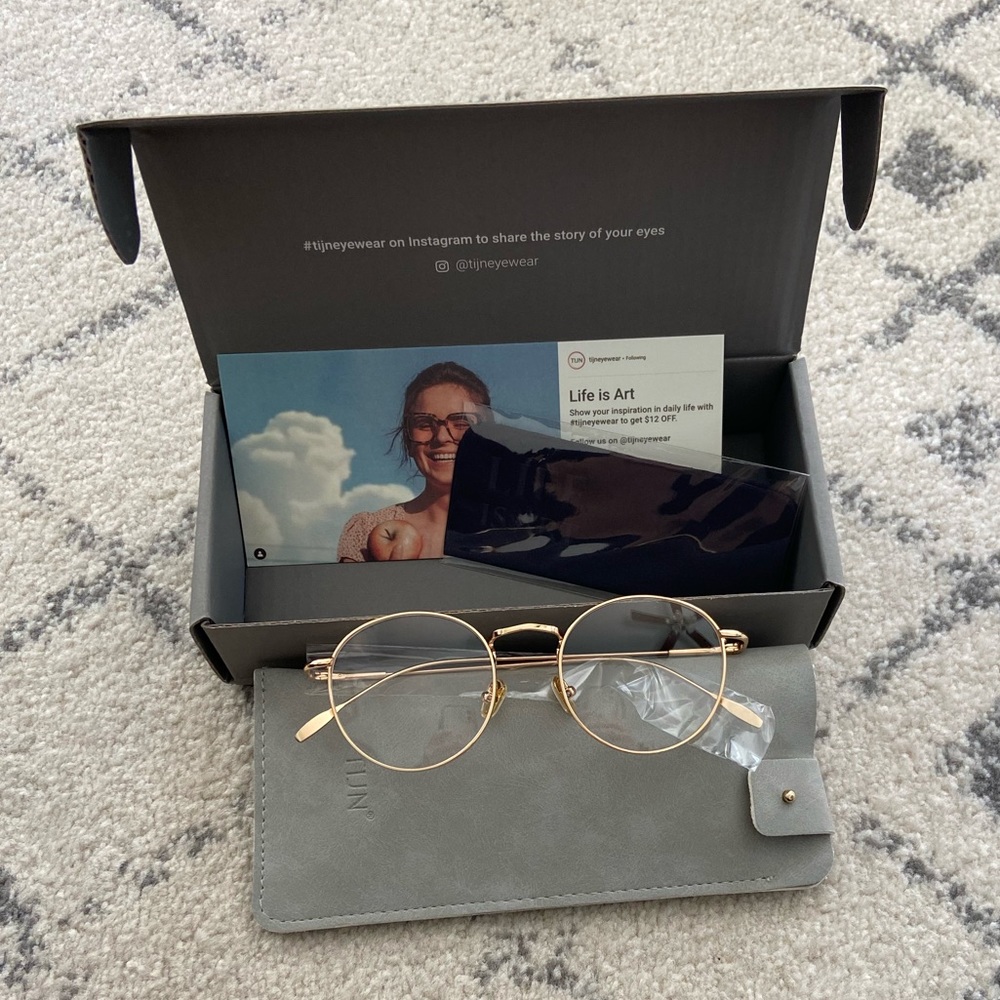 Gold Henk Non-prescription Glasses